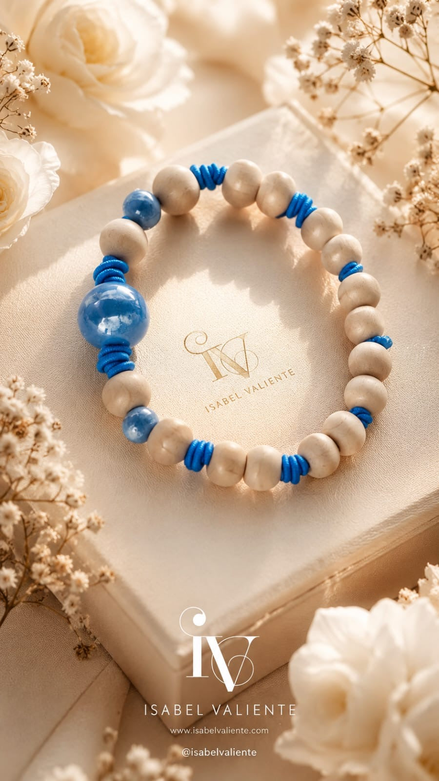 Pulsera madera y cerámica
