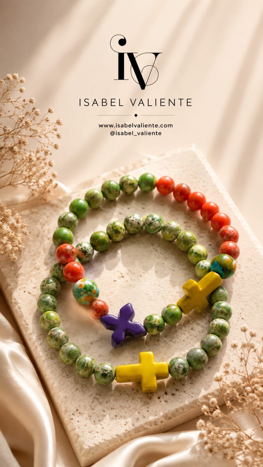 Pulseras de piedra ( juego de dos)