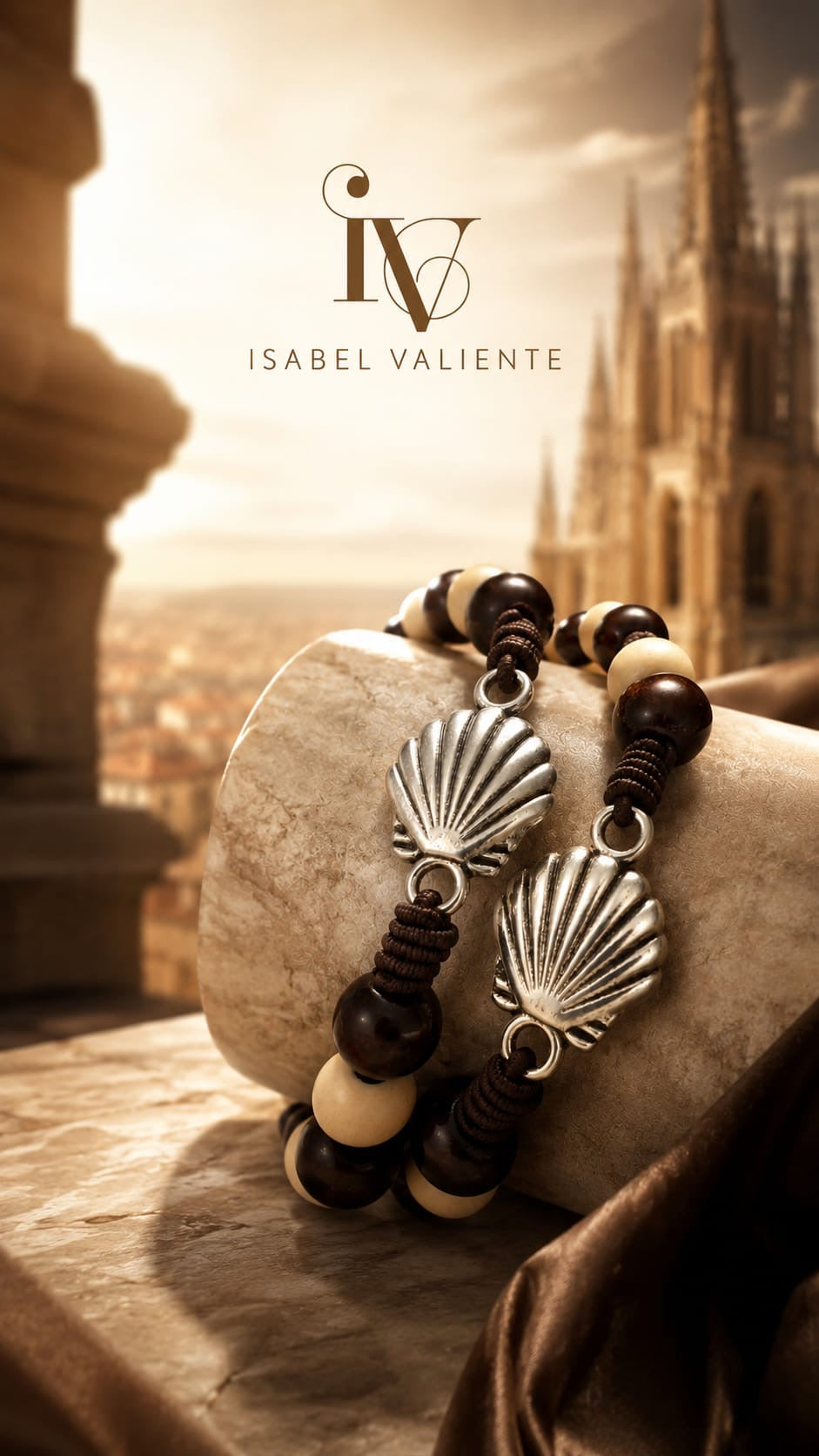 Pulseras del Camino de Santiago: Madera, Acero y Concha