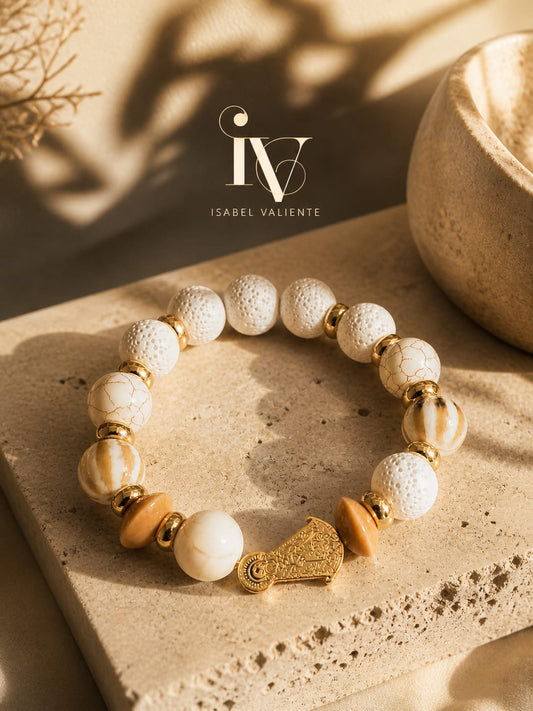 Pulsera de piedra y acero