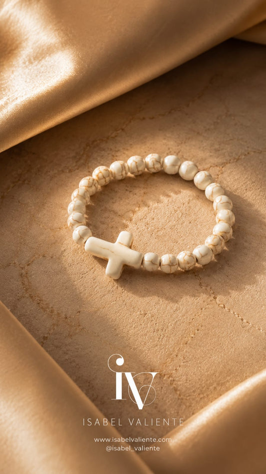 Pulsera piedra cruda