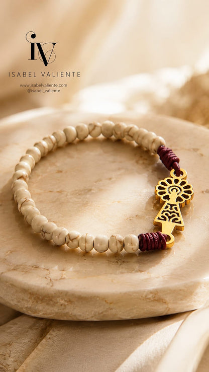 Pulsera piedra Virgen del Pilar